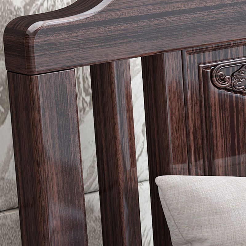 Traditional with Arms Wooden Chaise with Pillow Round Arms for Bedroom Living Room