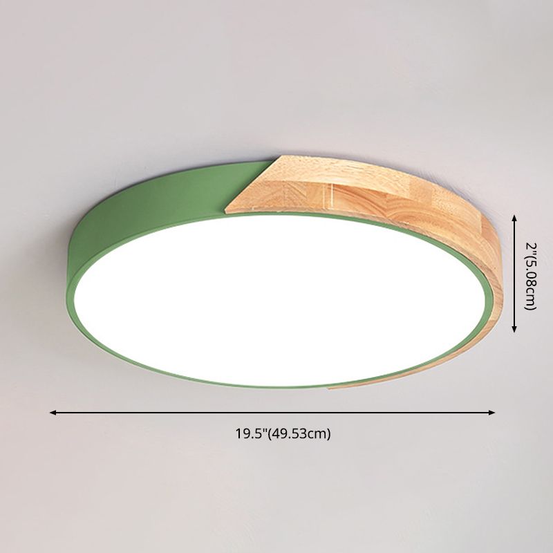 LED moderne Ceiling Light Nordic Creative Macaron Living Room Bedroom Dining Room Study Children's Room Wooden Lamps