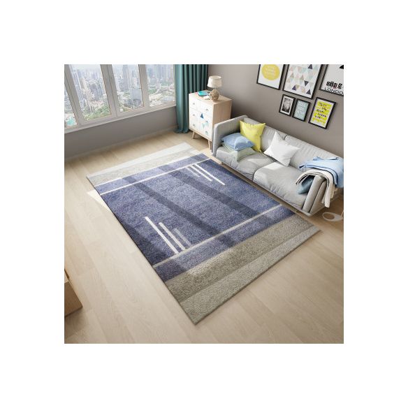 Nordic Geometric Pattern Rug Multi-Color Polypropylene Carpet Anti-Slip Washable Stain Resistant Rug for Great Room
