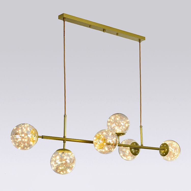 Glass Ball Island Lighting Fixture Contemporary Pendant Lighting Fixture
