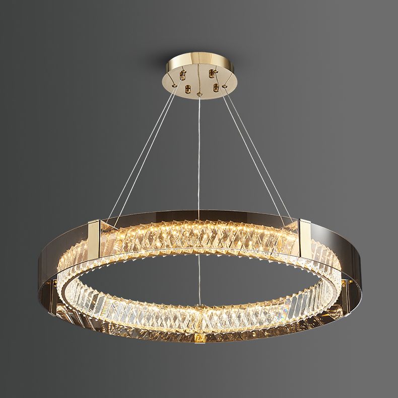 Luce a ciondolo a LED a LED CRYSTALE in lampadario moderno in acciaio inossidabile in stile lusso per camera da letto