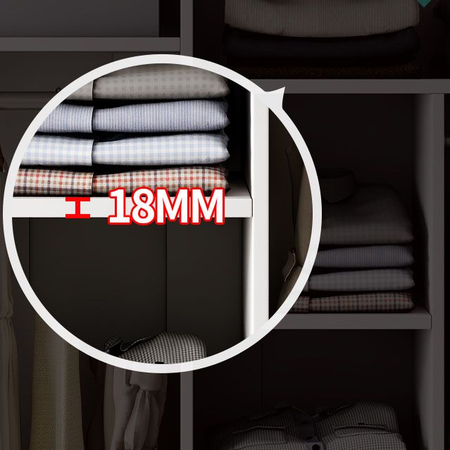 Contemporary Wooden Wardrobe White Color Soft Close Door Wardrobe Closet with 1-Door