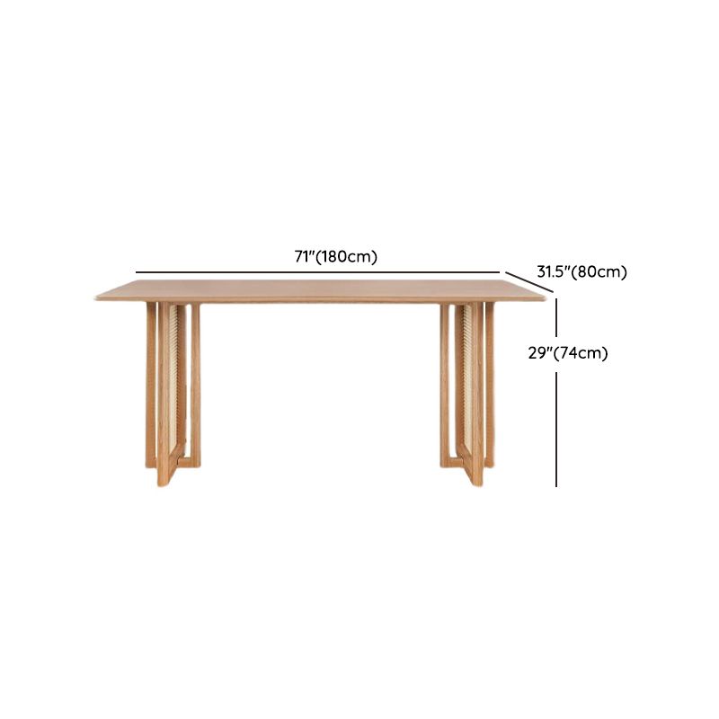 Modern Dining Set 1/2/4 Pcs Natural Solid Wood Dining Table and Chairs
