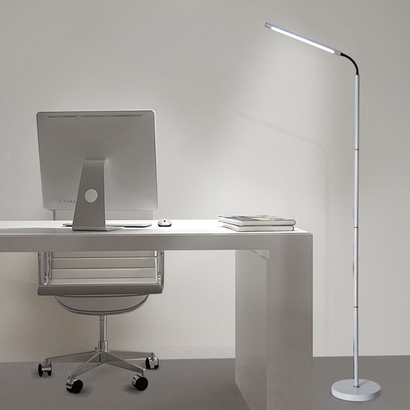 Modern Strip Shape Floor Light LED Metal Floor Standing Light with Acrylic Shade