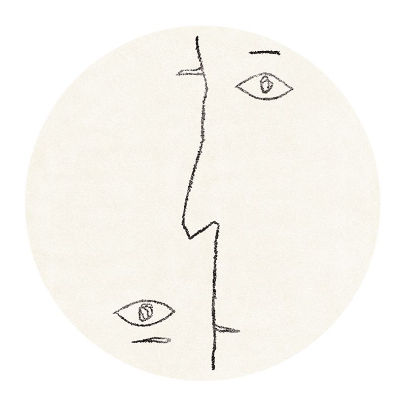 Alfombra blanca moderna mezcla abstractación alfombra cubierta de respaldo sin deslizamiento para el salón para el salón