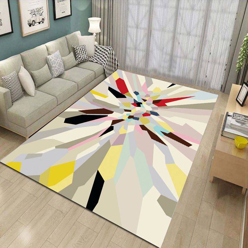 Grijs zwart grafisch tapijten polyester modern tapijt vlekbestendig vloerkleed voor woningdecoratie