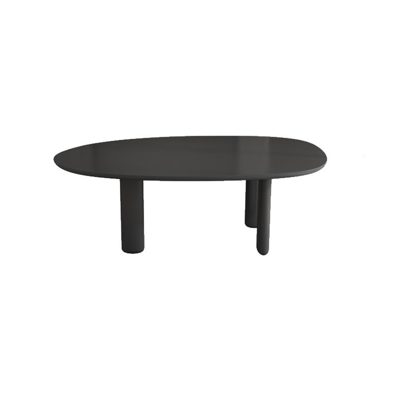 Modern Solid Wood Dining Table Oval Wooden Table with 4 Legs
