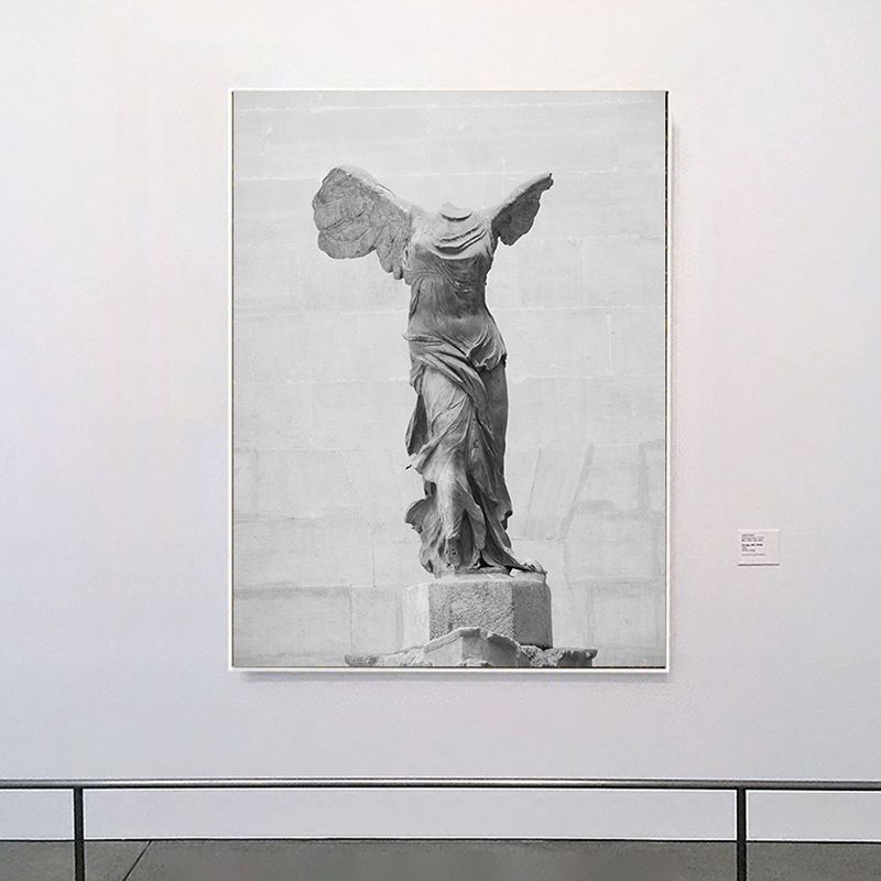 Grey Nordic Canvas Print Photo Winged Victory of Samothrace Wall Art Decor for Room
