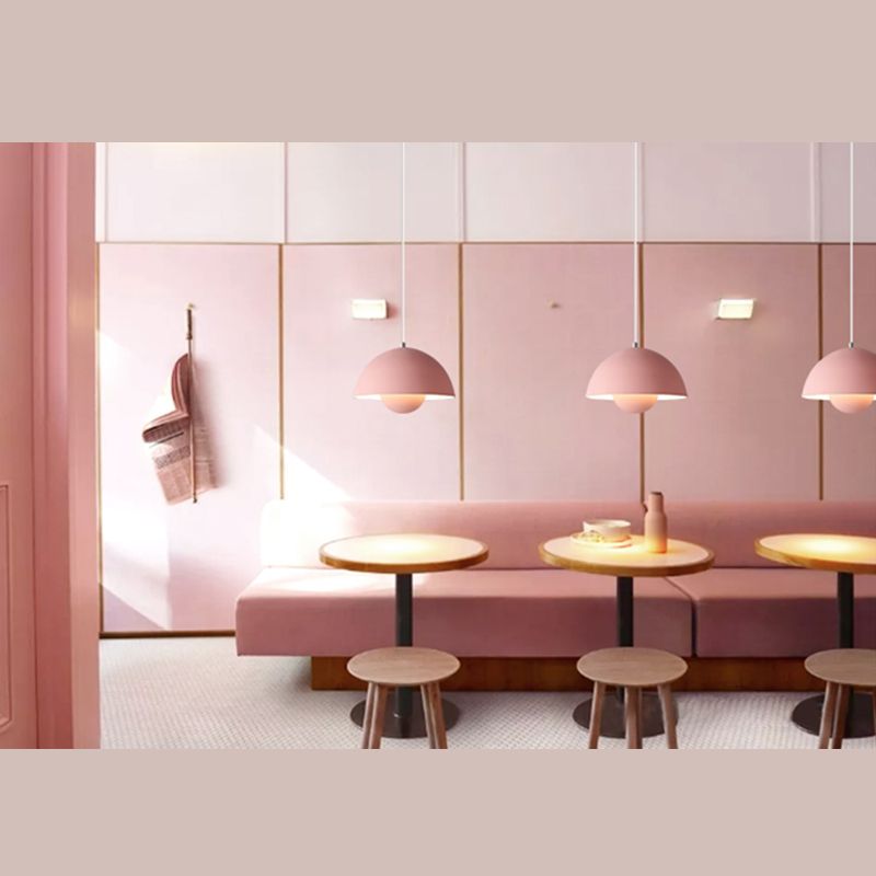 Domina Domina Caballero colgante Cosco Ligero de metal Macaron Cosculado de iluminación de iluminación