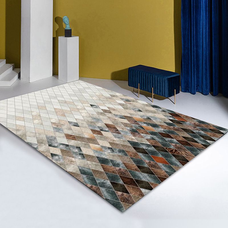 Minimalist Graphic Pattern Carpet Polyester Area Rug Stain Resistant Indoor Carpet for Living Room