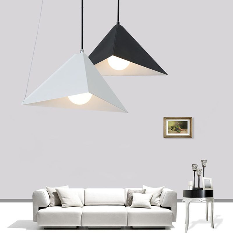 Driehoekige eetkamer ophanging verlichting metaal 1-licht Noordse hanger plafondlicht