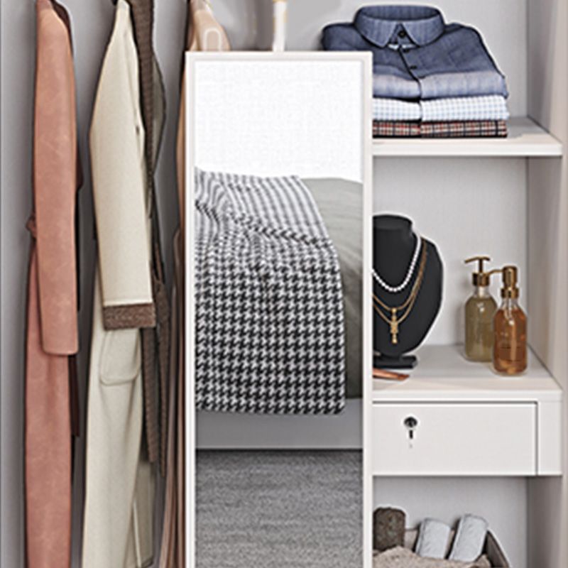 Bedroom Storage Cabinet Coastal Wooden Rectangle Wardrobe Armoire