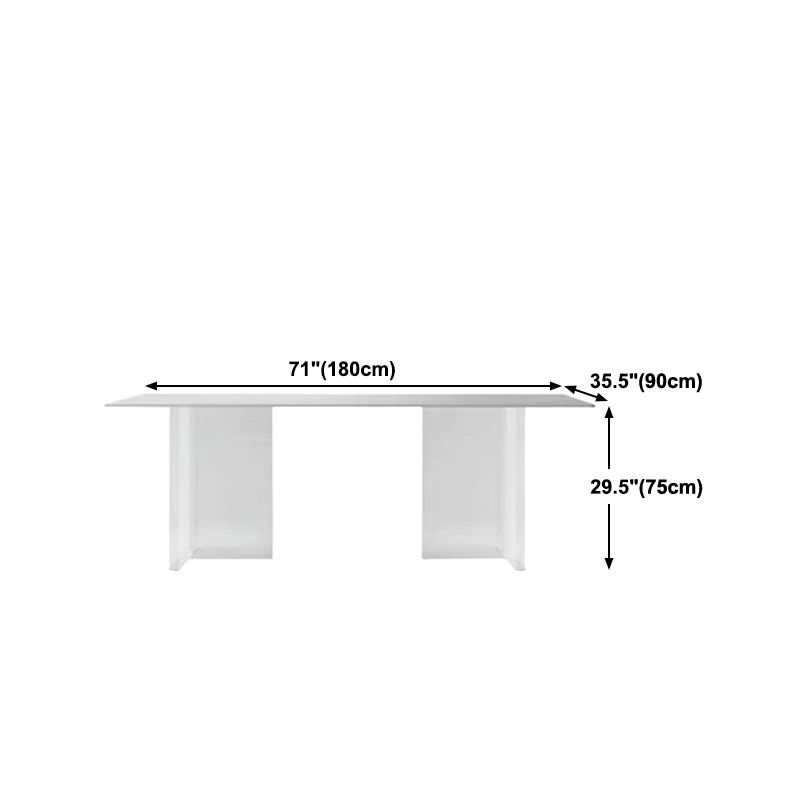 Designer Style 1/4/7 Pieces Dinette Set Acrylic Dining Table and Chairs