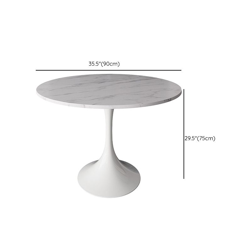 Modern 1/2/3/4/5 Pieces Dining Set Round Stone Dining Table for Kitchen