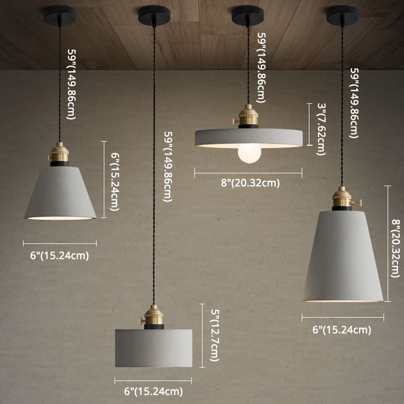 Luce a soffitto a sospensione geometrica Stile minimalista in stile Grigio Apco sospeso Luce a sospensione