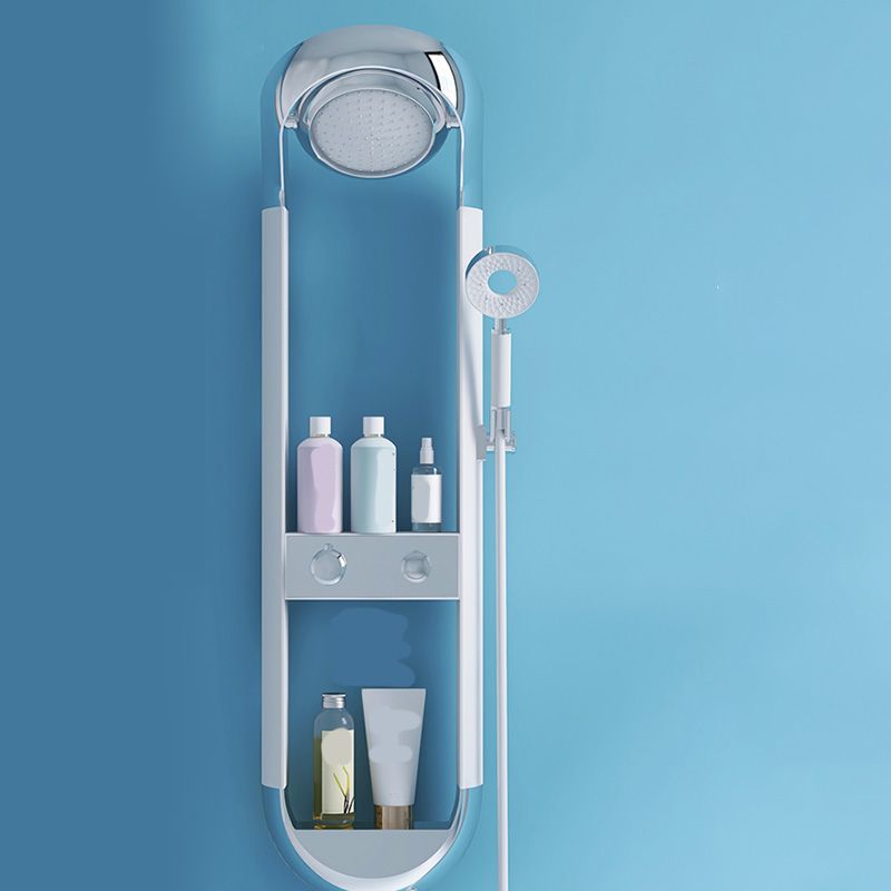 Modern Shower Set Dual Shower Head Slide Bar Thermostatic Wall Mounted Shower System