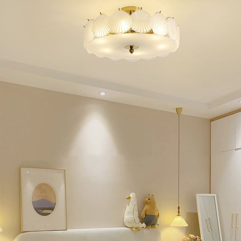 Modern Glass Ceiling Lamp Household Simple Flush Mount Light Fixture