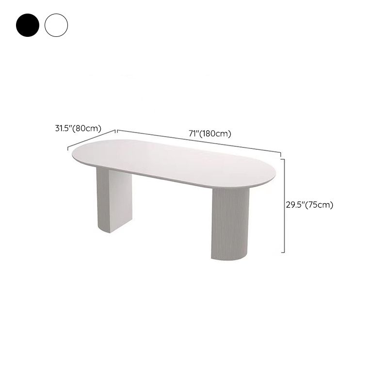 Modern Oval Dining Table Sintered Stone Dining Table for Kitchen