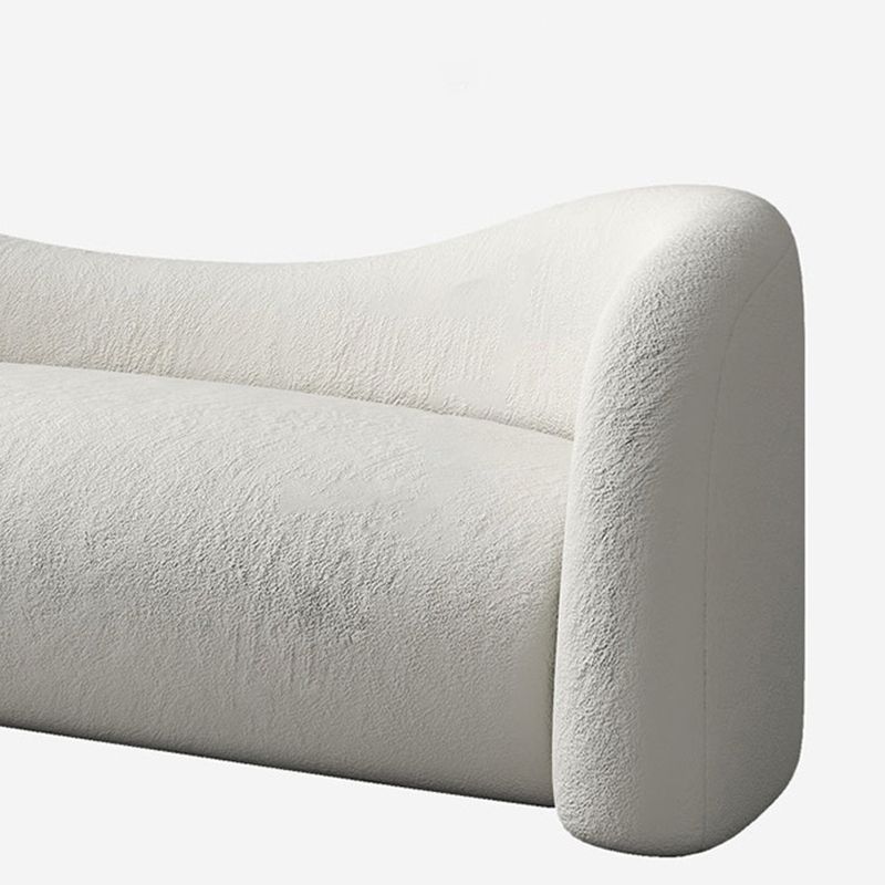 Contemporary Curved Sofa Sloped Arm Sofa with Tight Back for Living Room