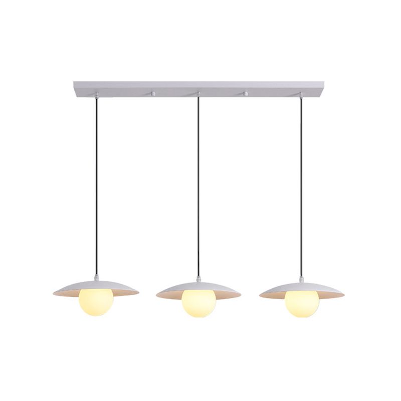 Industrial White Ceiling Light Glass Kitchen Island Lighting for Home