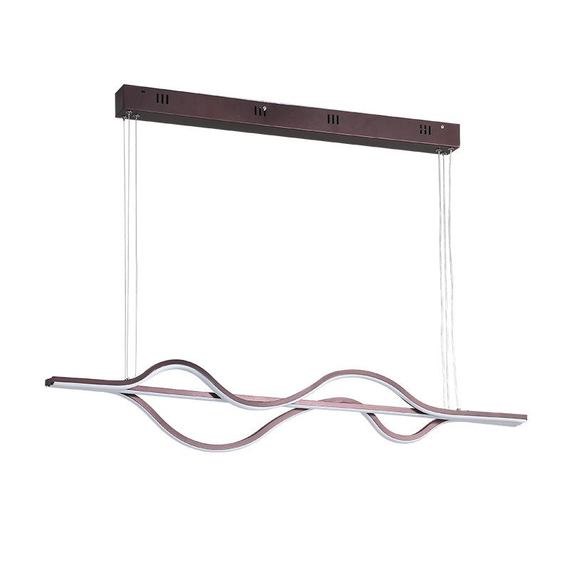 Flow Shape Ceiling Hang Light Artistic Metal Dining Room LED Pendant Lighting Fixture