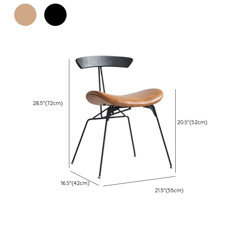 Industrial Upholstered Armless Dining Chairs Indoor Side Chair