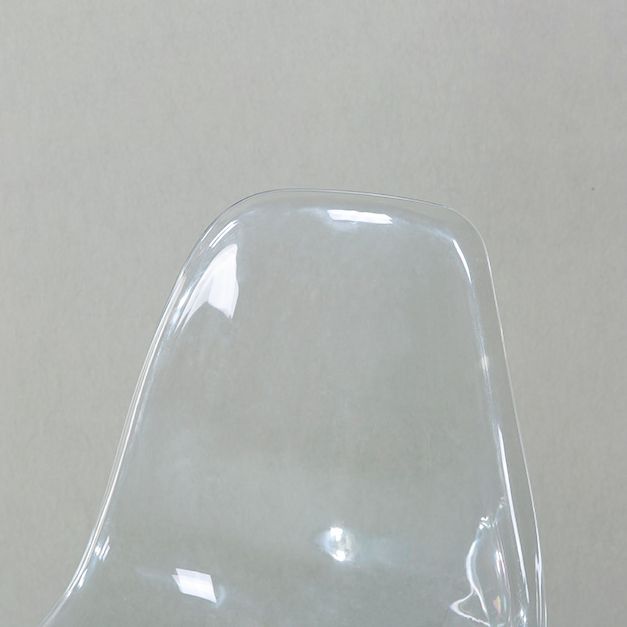 Glam Style Acrylic Side Chair Transparent Armless Dining Chairs for Home