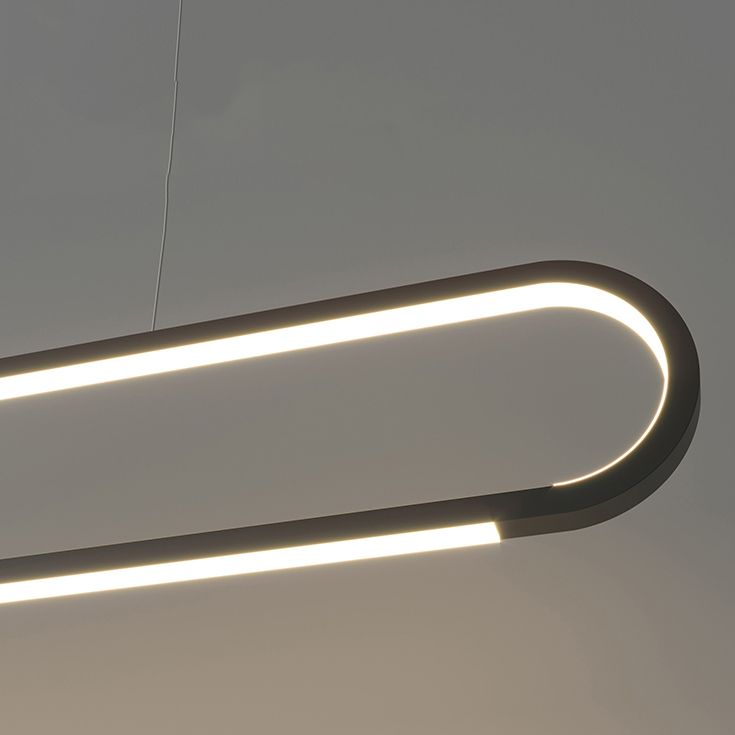 Linear Shape Island Pendants Contemporary Style Metal 2 Light Island Pendant Lights