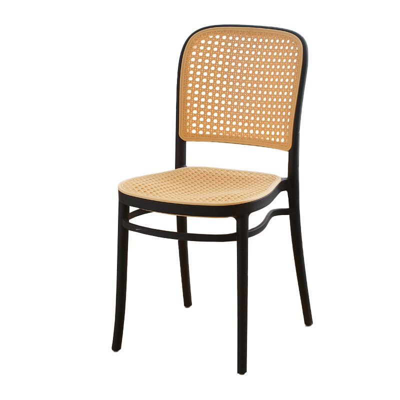 Tropical Plastic Outdoor Bistro Chairs Stacking Outdoors Dining Chairs Water Proof