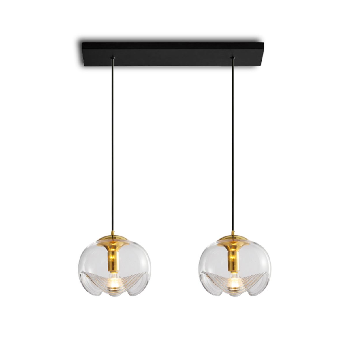Spherical Shape Hanging Light Modern Style Glass Multi Light Hanging Lamp for Living Room