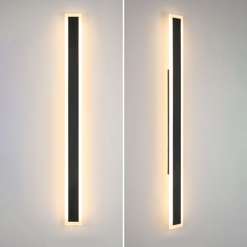 Modern Wall Lights Rectangle Wall Sconce Lights Metal 1 Light Wall Sconce Lights