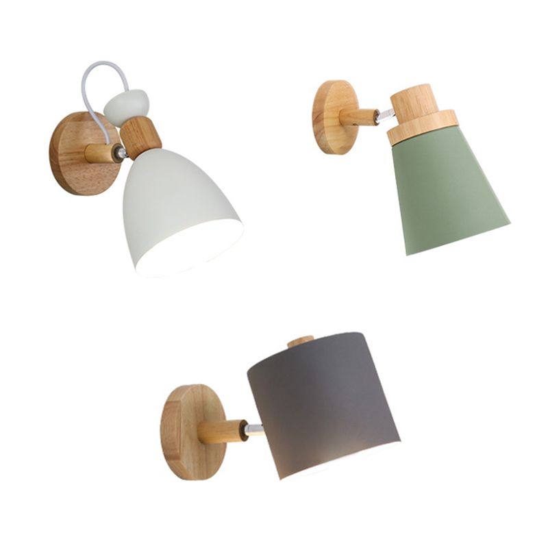 Nordic Minimalist Style Armed Wall Light Sconce Metal 1 Light Sconces