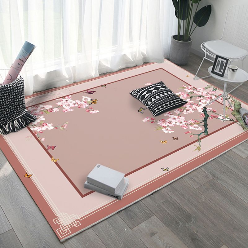 Modern bloempatroon Tapijt Polyester Gebied Tapijt niet-slip ruggebied Tapijt voor woonkamer