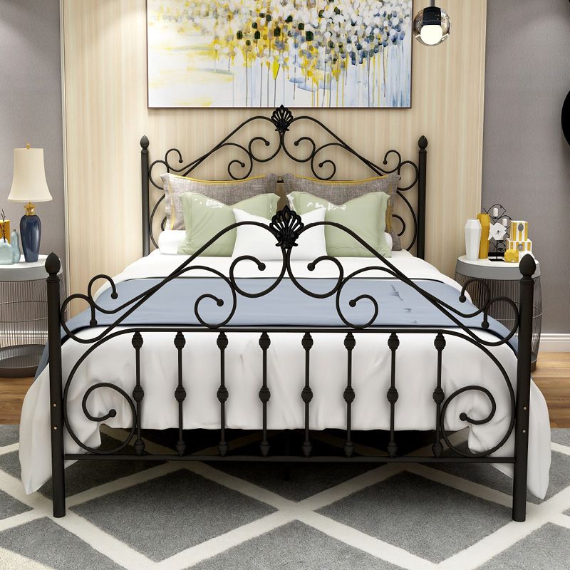 Glam Style Metal Iron Material with Headboard Gold/black/white Bed