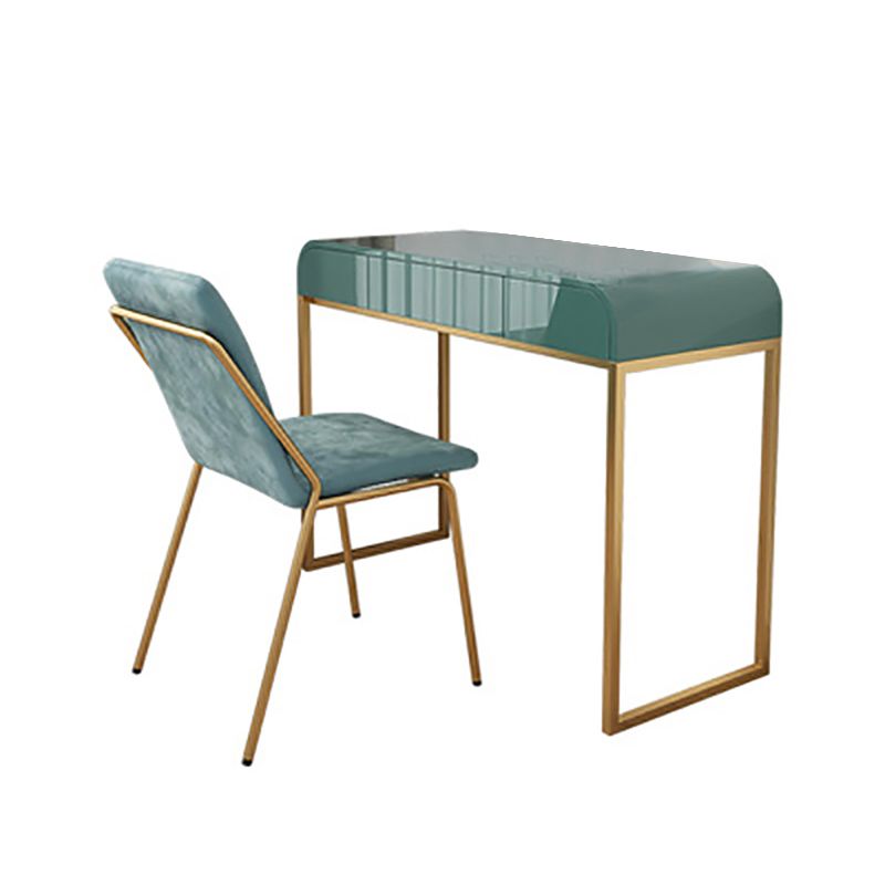 15.74" Wide Makeup Counter Lacquer Glam Vanity Tables with 3 Storage Drawers