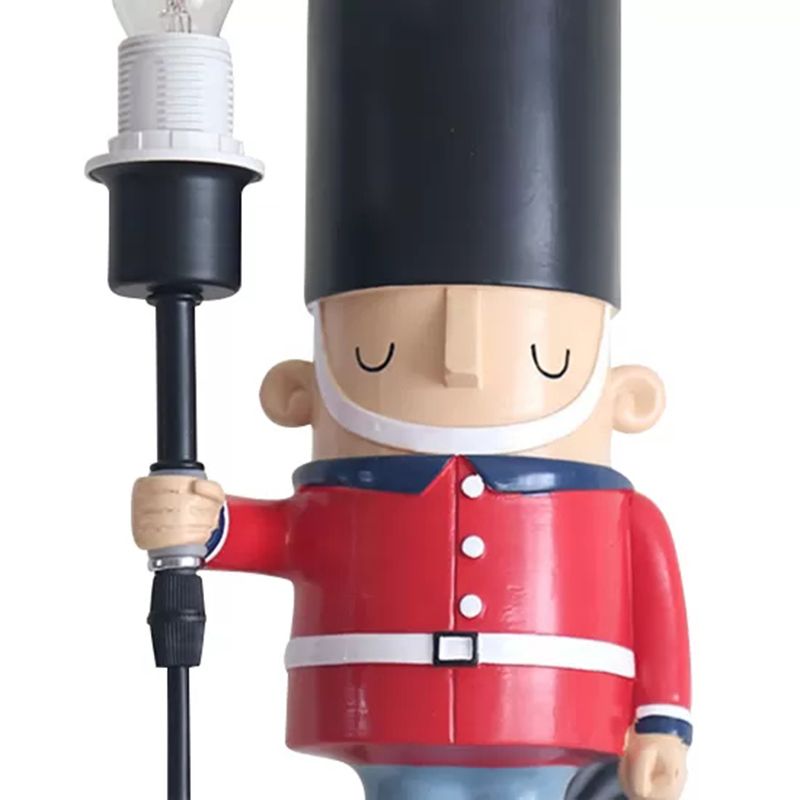 Resin Solider Wall Light met kaarsen 1 hoofd doos wandschenken in het zwart voor Foyer Kitchen