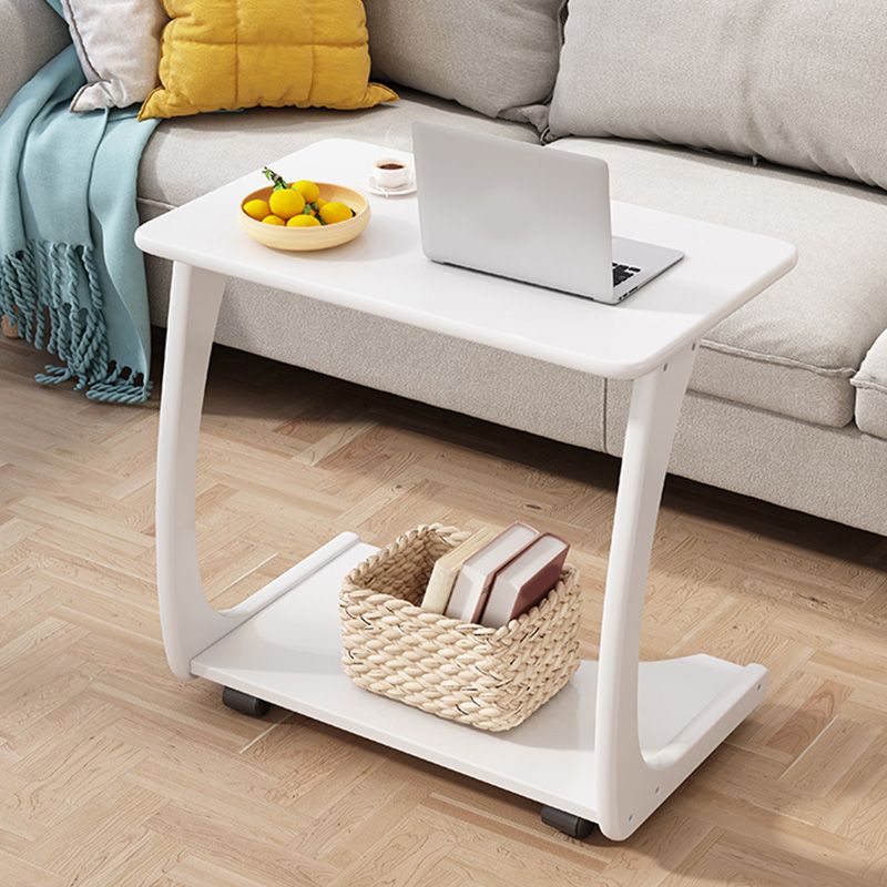 Nordic C Side Table Solid Wood Rectangular Side Table for Living Room