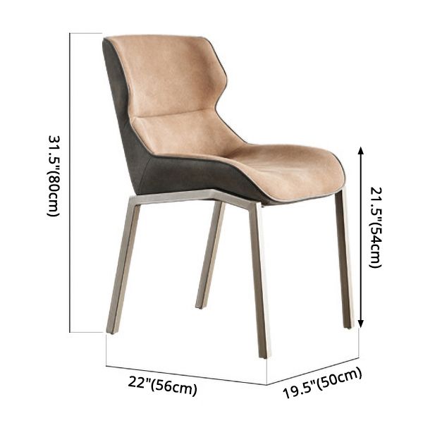 Metal Contemporary Dining Room Side Chair Parsons Matte Finish Dining Chair