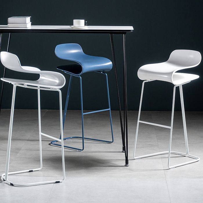 Low Back Footrest Bar & Counter Stool Modern Indoor Acrylic Counter Stool