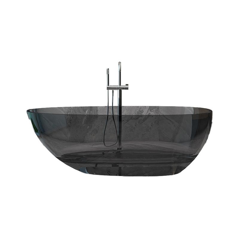 Modern Ellipse Bathtub Freestand Soaking Bathtub with Drain Bath Tub