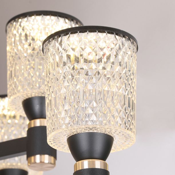 Postmodern Simplicity Cylinder Ceiling Chandelier Acrylic Hanging Light for Living Room