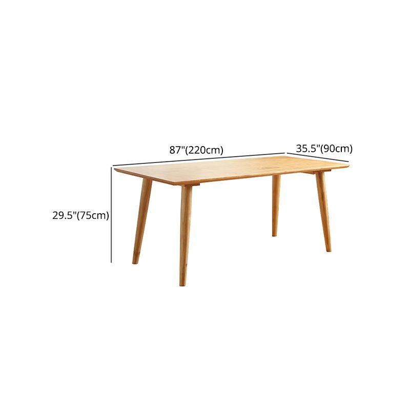 Modern 1/2/3/4/5/7 Pieces Rectangle Dining Set Solid Wood Dining Table with Chairs