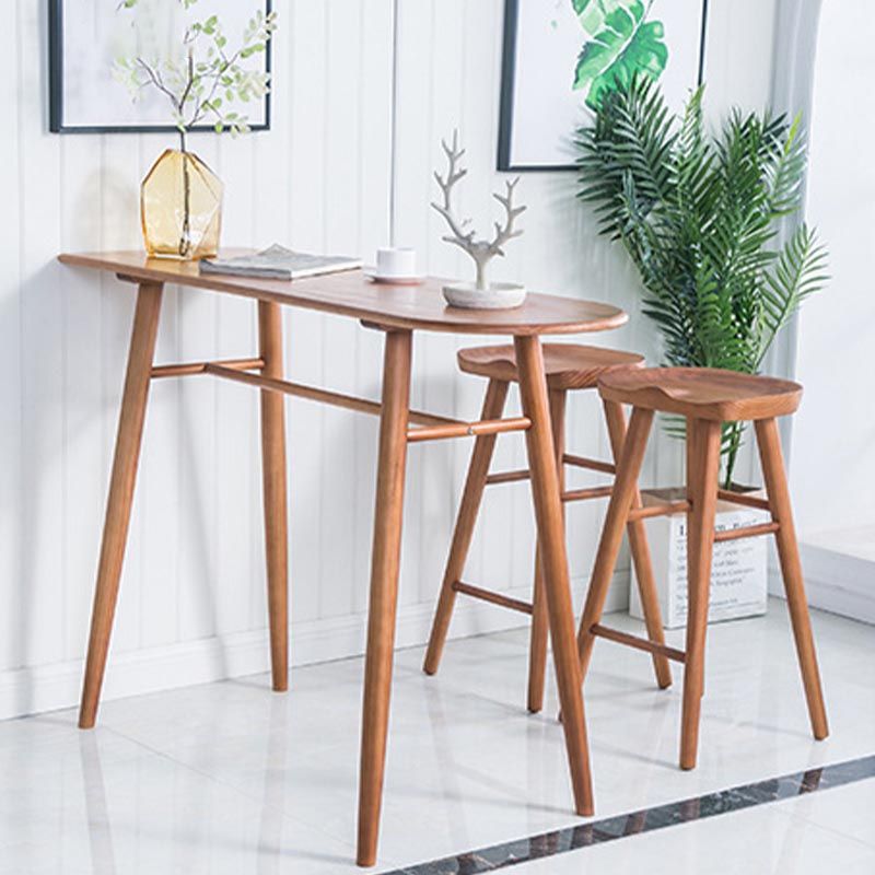 Solid Wood 1/2/3 Pieces Table and Stool Set Modern Indoor Counter Height Set