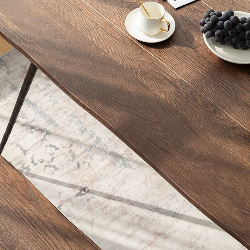 Industrial Dining Set 1/5/6/7 Pcs Solid Wood Dining Table and Armless Chairs