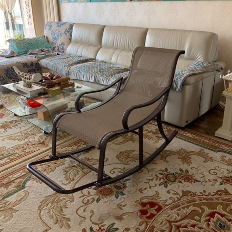 Contemporary High Back Rocking Chair Reclining Rocker Chair 26.8" x 59" x 39"