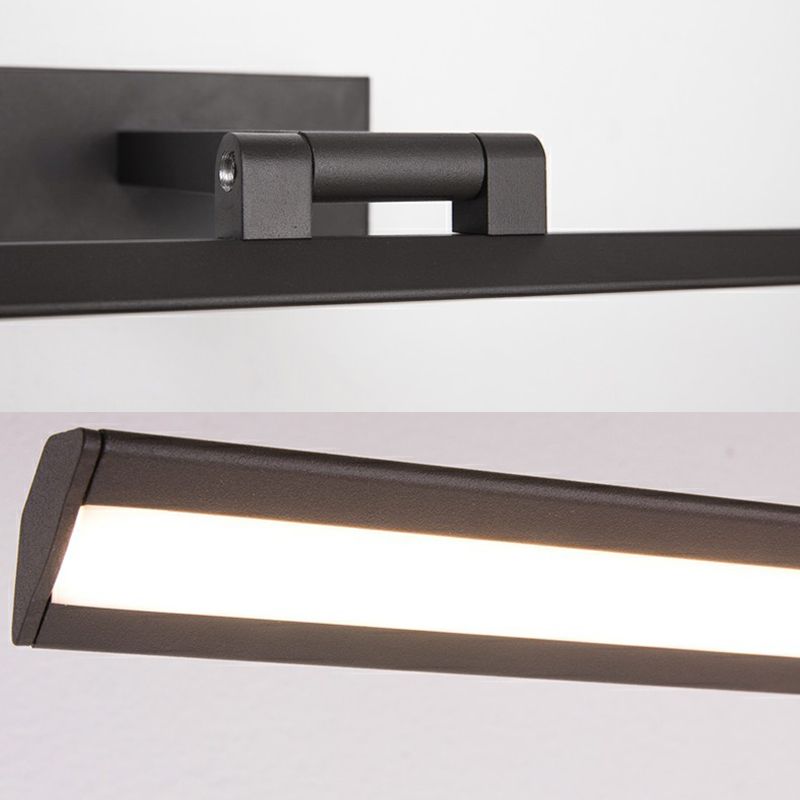 Moderner minimalistischer Stil Linearer Wand montiertes Waschtischlichter Aluminium 1 Licht Waschtisch Spiegellichter Lichter