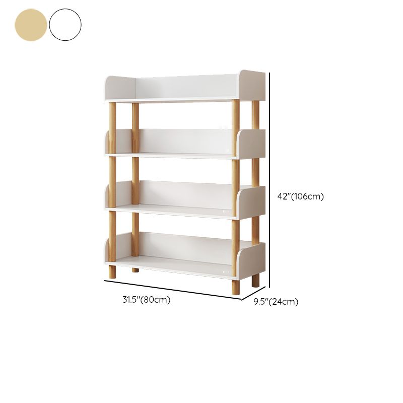 Open Back Standard Bookshelf Engineered Wood Bookcase for Study Room