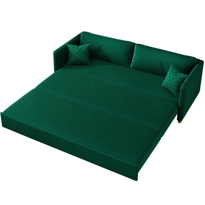 31.49" Wide Velvet Sleeper Sofa Glam Foldable Sofa Bed with Cushion Back