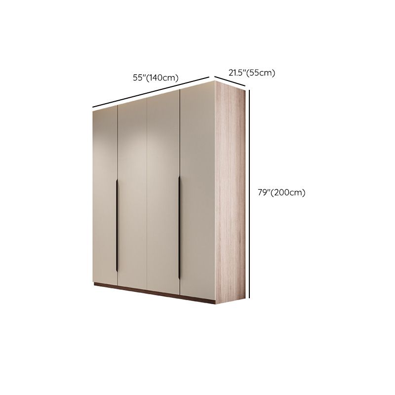 Hinged Wardrobe Cabinet Engineered Wood Wardrobe Armoire for Home