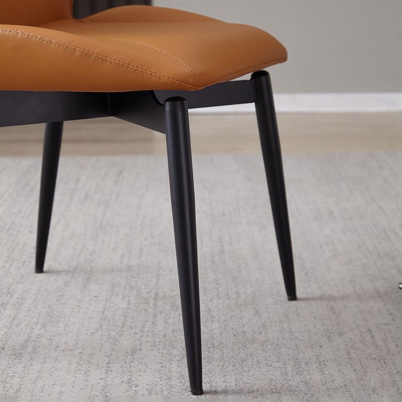 Dining Room Home Upholstered Chair Leather Wingback Armless Chair